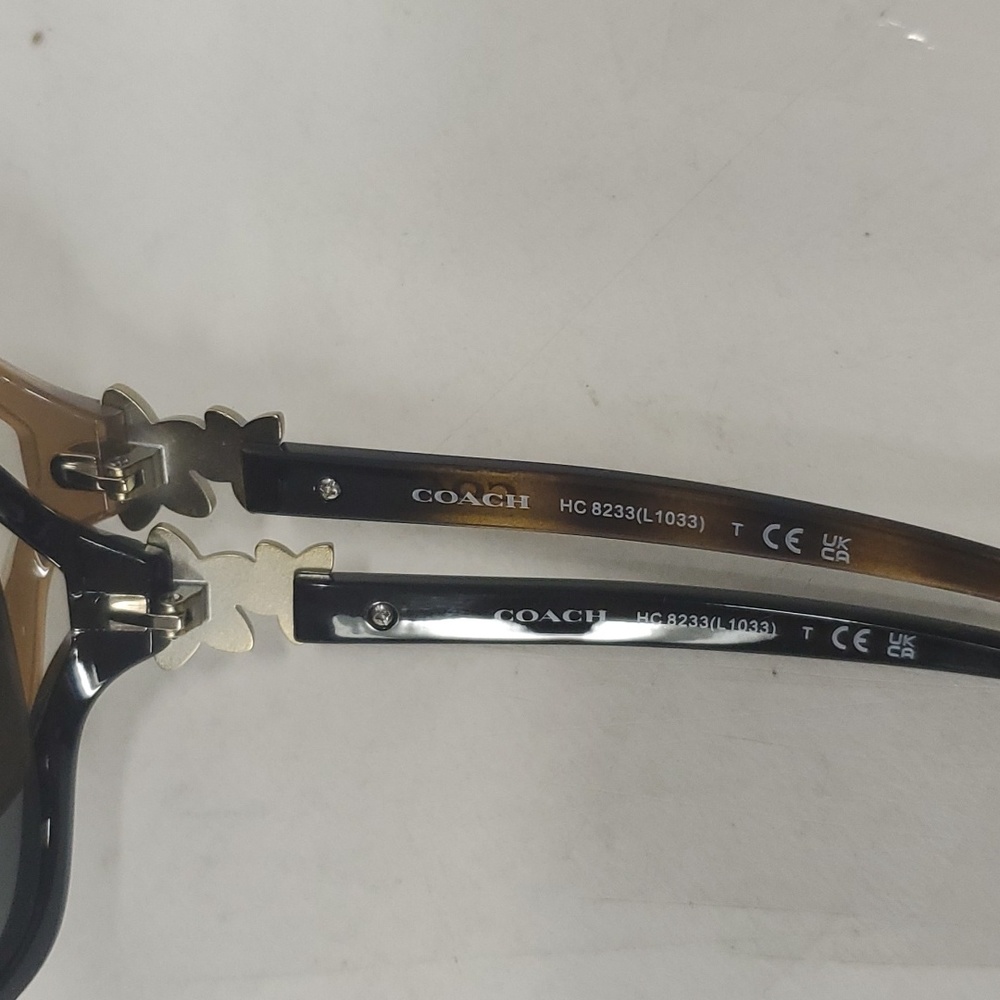 NEW Coach L1033 Integration Flower Sunglasses BLACK/ DARK GERY (4538)- Last One - Picture 5 of 9